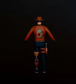 Man with prosthesis 3D model