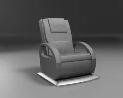 massage wellness chair modern black leather Low-poly 3D model