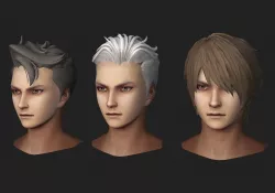 men man hair boy hair hair style 03 Low-poly 3D model