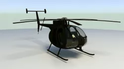 MH-6 Little Bird lowpoly Low-poly 3D model