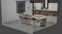 Modern Kitchen 3D model