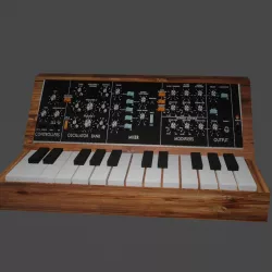 MOOG BASS SYNTH Low-poly 3D model