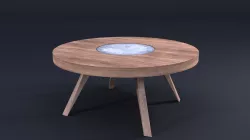 Moon coffe table Low-poly 3D model