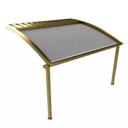 Motorized Pergola 2 brass satin polished 3D model