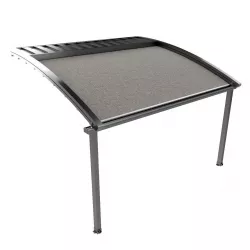 Motorized Pergola 2 stainless steel satin polished 3D model