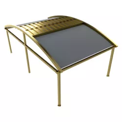 Motorized Pergola 2a brass satin polished 3D model