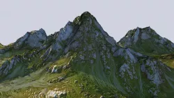mountain hills ice mountain 3D model