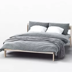 NEIDEN Bed frame pine birch 3D model
