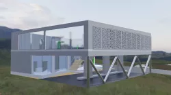 office and little mosque 3D model