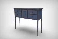 Old Desk Low-poly 3D model