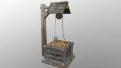 Old fountain  Low-poly 3D model