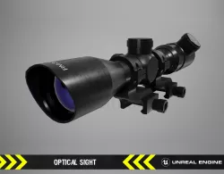 Optical Sight - FPS Gun Attachment for Unreal Engine Low-poly 3D model