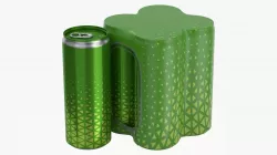 Packaging for four 250ml slim beverage soda cans 3D model