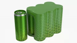 Packaging for six 250ml slim beverage soda cans 3D model