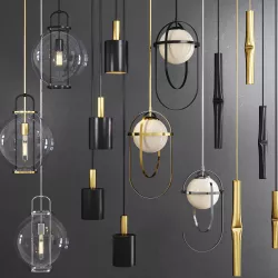 Pendant light collection 3D model