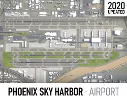 Phoenix Sky Harbor International Airport - PHX Low-poly 3D model