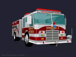 Pierce Fire Engine  3D model