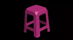 Plastic stool model 3D model