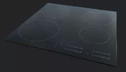 plate induction plate for kitchen or Low-poly 3D model  Low-poly 3D model