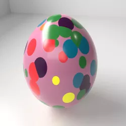 Polka Dot Easter Egg 3 3D model