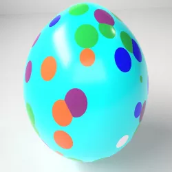 Polka Dot Easter Egg 4 3D model