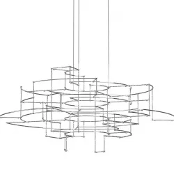 Quasar Holland Spectre Chandelier 3D model