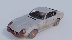 Rat look modded sportcar PBR gameready Low-poly 3D model