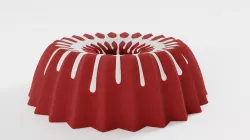 Red Velvet Bundt Cake with Cream Cheese Icing 3D model