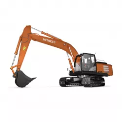 Rigged Hitachi Construction Machinery ZH210 Hybrid Excavator  3D model