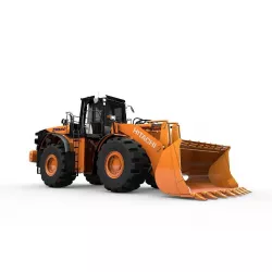 Rigged Hitachi Construction Machinery ZW550 Wheel Loader 3D model