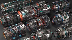 Sci Fi Mega Elements KITBASH - SUBDIVISION READY - Full pack 3D model