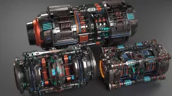 Sci Fi Mega Elements KITBASH - SUBDIVISION READY - pack 1 3D model