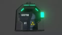 scifi door  3D model