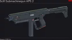 Scifi Submachinegun APS 2 Low-poly 3D model