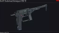 Scifi Submachinegun RX 9 Low-poly 3D model