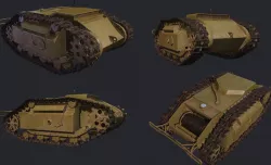 Sdkfz 303 Goliath Low-poly 3D model