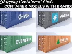 Shipping Containers 3D model