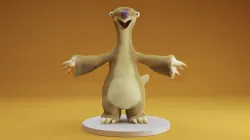 sid ice age Low-poly 3D model