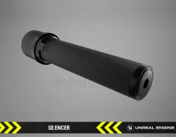 Silencer - FPS Gun Attachment for Unreal Engine Low-poly 3D model