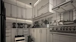 small kitchen 3D model