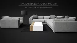 Sofa Set - Spazio Erba Sofa 10 3D model