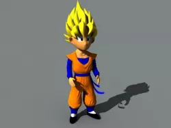 Son Goku 3D Anima Model 3D model