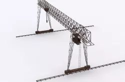 Soviet Bridge Cranes Low-poly 3D model