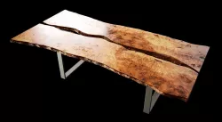Split Wood Bark Table 3D model