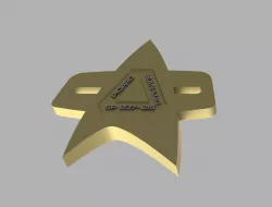 Star Trek PICARD Badge with  3D model