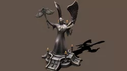 Statue preacher Low-poly 3D model