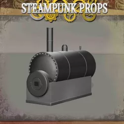 Steampunk Boiler 3D model