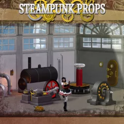 Steampunk Props Poser version 3D model