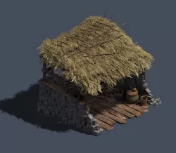 straw house 3D model