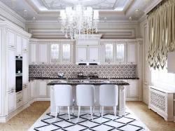 Strictly executed design of a kitchen set 3D model